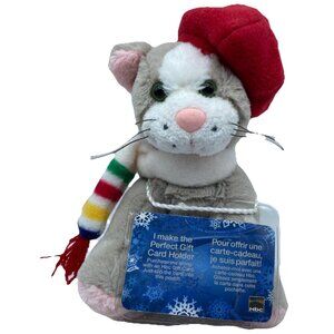 HBC Stripes Plush Cat Scarf Hat Animal Adventure Hudson Bay Co. Christmas 7 in